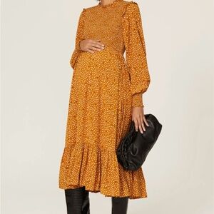 Hatch “Lana” Mustard Long Sleeve Dress